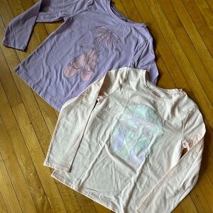 TWO Long Sleeve Ballet Tees | Carters | Cat and Jack | size 7